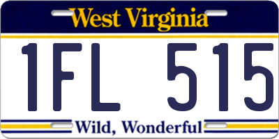 WV license plate 1FL515