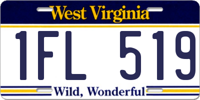 WV license plate 1FL519