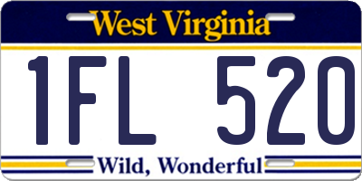 WV license plate 1FL520