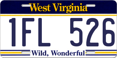 WV license plate 1FL526