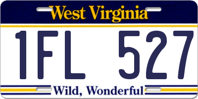 WV license plate 1FL527