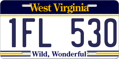 WV license plate 1FL530