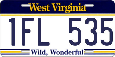 WV license plate 1FL535