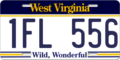 WV license plate 1FL556