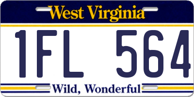 WV license plate 1FL564