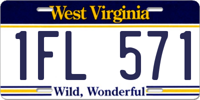 WV license plate 1FL571