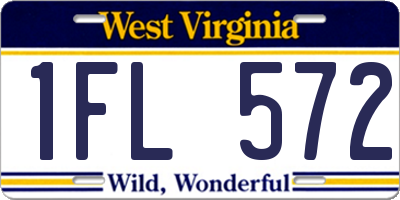 WV license plate 1FL572