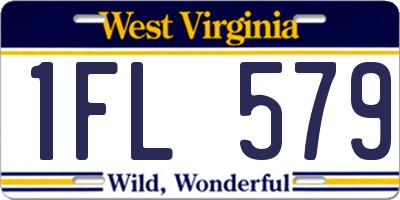 WV license plate 1FL579