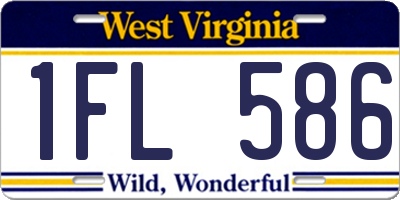 WV license plate 1FL586
