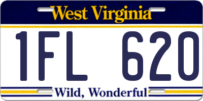 WV license plate 1FL620