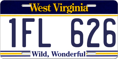 WV license plate 1FL626