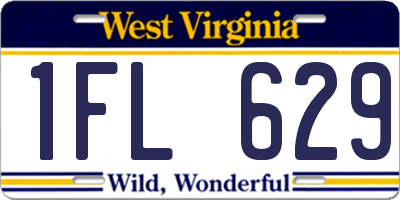 WV license plate 1FL629