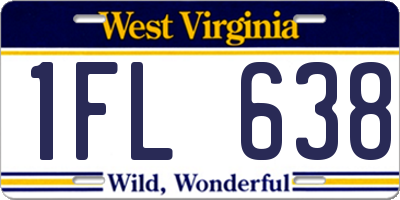 WV license plate 1FL638
