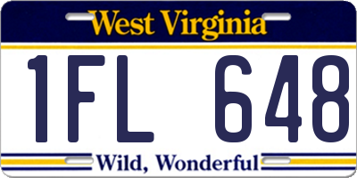 WV license plate 1FL648
