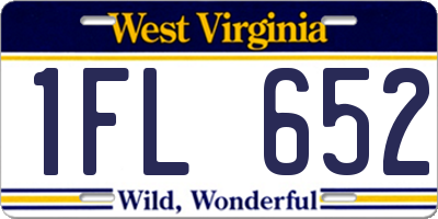 WV license plate 1FL652