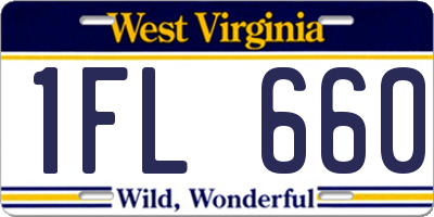 WV license plate 1FL660
