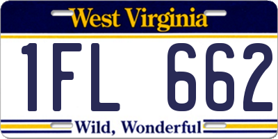 WV license plate 1FL662