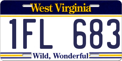 WV license plate 1FL683
