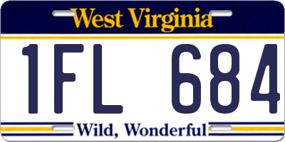 WV license plate 1FL684