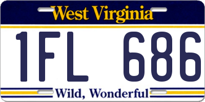 WV license plate 1FL686