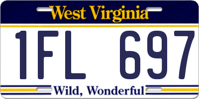 WV license plate 1FL697