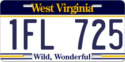 WV license plate 1FL725
