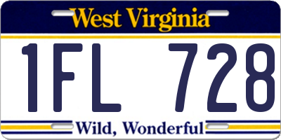 WV license plate 1FL728