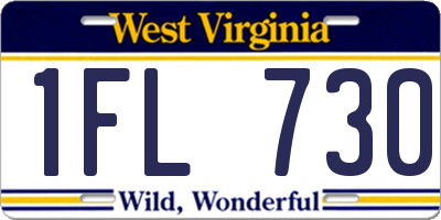 WV license plate 1FL730