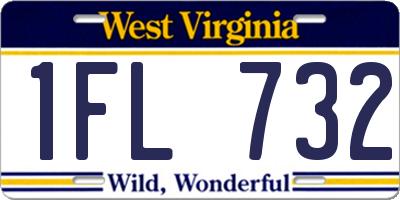 WV license plate 1FL732