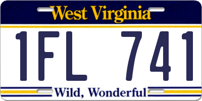 WV license plate 1FL741