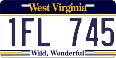 WV license plate 1FL745