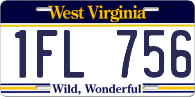 WV license plate 1FL756