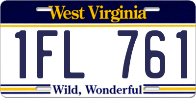 WV license plate 1FL761
