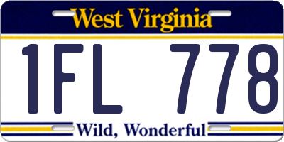 WV license plate 1FL778