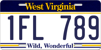 WV license plate 1FL789