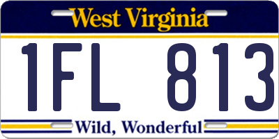 WV license plate 1FL813
