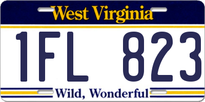 WV license plate 1FL823