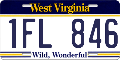 WV license plate 1FL846
