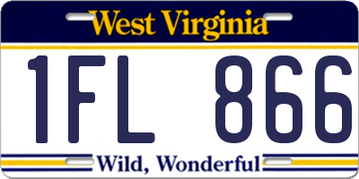 WV license plate 1FL866
