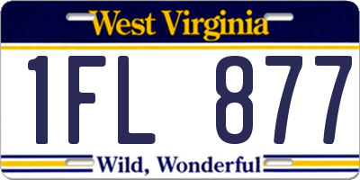 WV license plate 1FL877