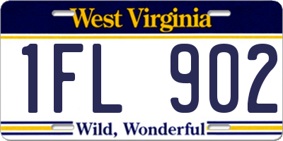WV license plate 1FL902