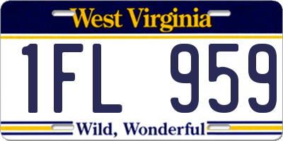 WV license plate 1FL959