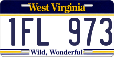 WV license plate 1FL973