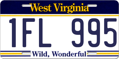 WV license plate 1FL995