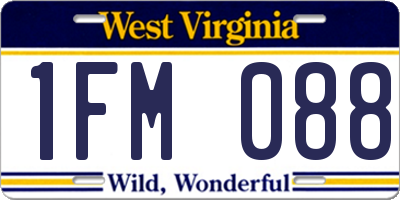 WV license plate 1FM088