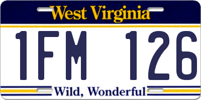 WV license plate 1FM126