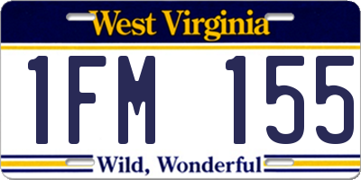 WV license plate 1FM155