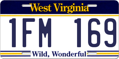 WV license plate 1FM169