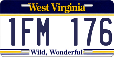 WV license plate 1FM176