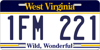 WV license plate 1FM221